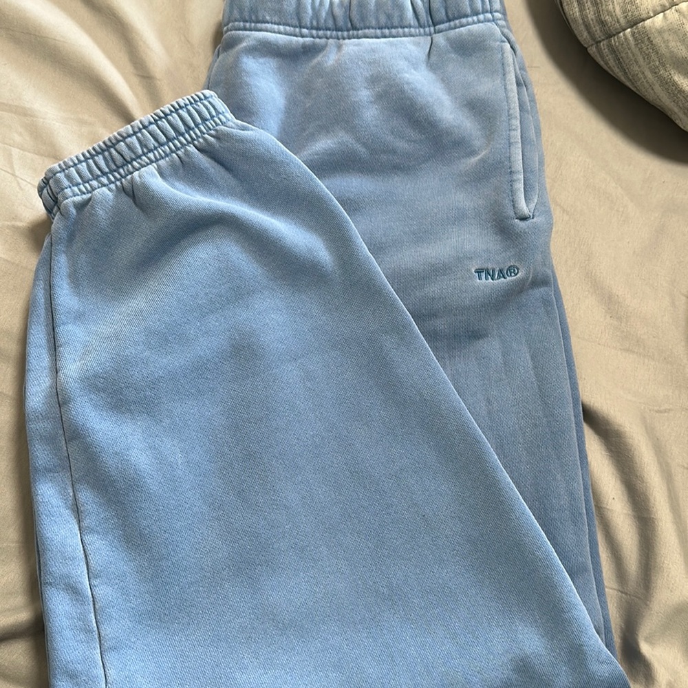 Cozy fleece mega sweatpants color CERULEAN BLUE size :small